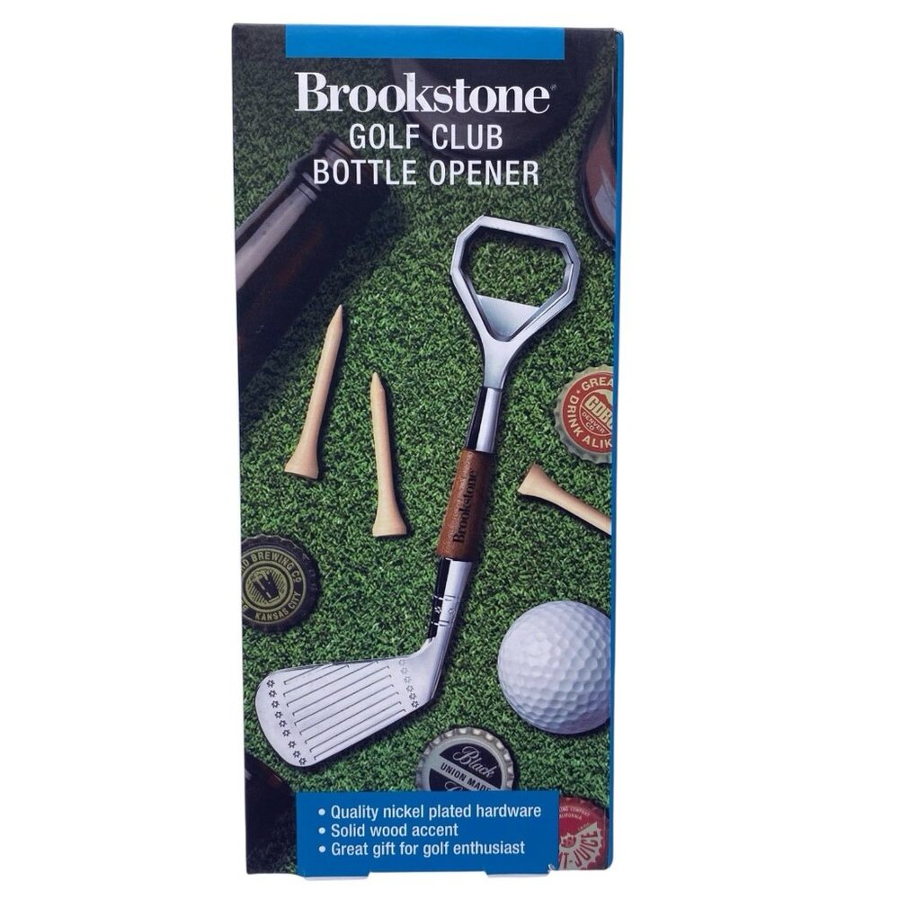 Brookstone Golf Club Bottle Opener Gift For Golfer Dad Home Bar Man Cave